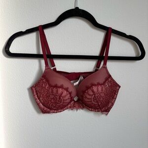 Victoria's Secret Lace Bra - Deep Red